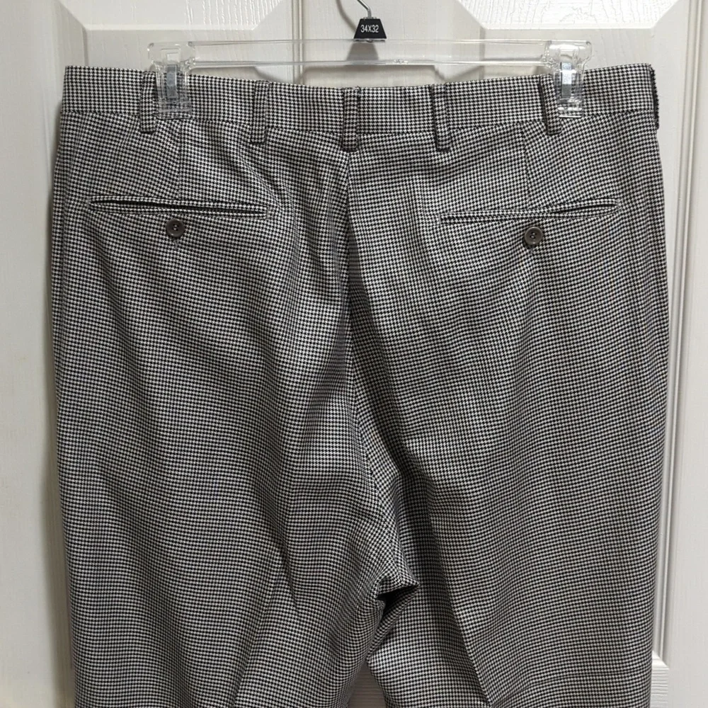 Unbranded Tailored Italian Wool Black/White Herringbone Suit Men's Size 50
